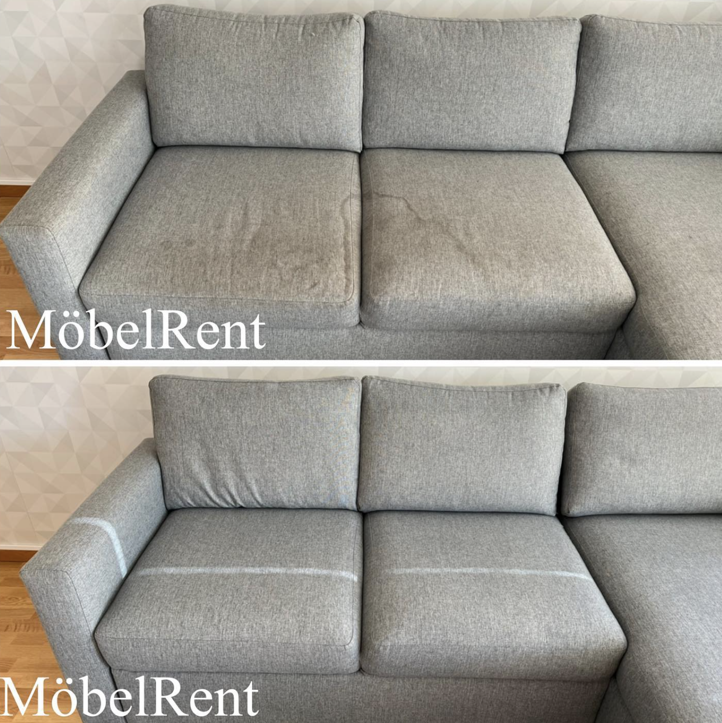 Professionell sofftvätt stockholm - resultat före och efter